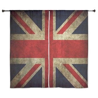 Antique British Union Jack UK Flag Curtains by HorseLoversFanClub