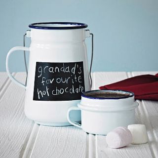 enamel chalkboard flask and mug by sophia victoria joy