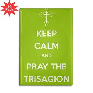 LEMON LIME KEEP CALM AND PRAY Rect Magnet 10 pack by theorthodoxshop