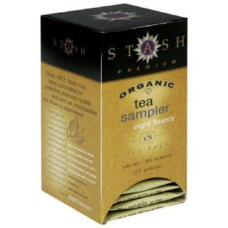 Stash Premium Organic Tea Sampler, Variety Pack of Eight Flavors, Tea Bags, 18 Count Boxes (Pack of 6)  Grocery & Gourmet Food