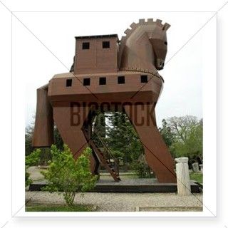 Trojan Horse Square Sticker 3 x 3 by Admin_CP70839509