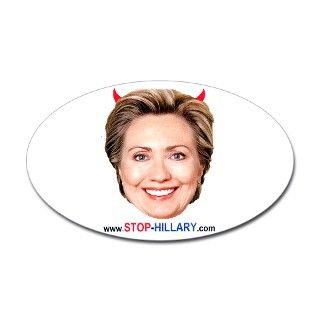 Stop Hillary Oval Decal by ScottCards