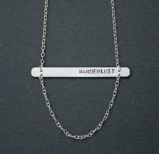personalised sterling silver bar necklace by oh someday jewellery
