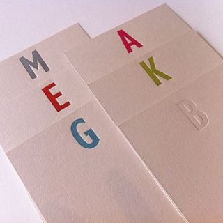 letterpress correspondence cards by little red press