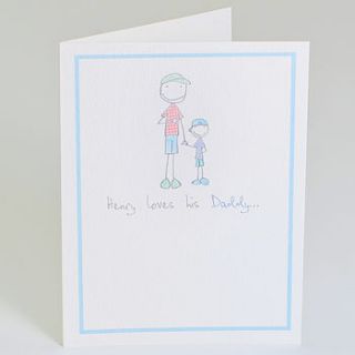 personalised 'daddy' card by violet pickles