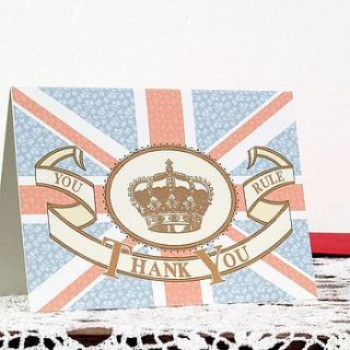 royal thank you card by the spotted sparrow