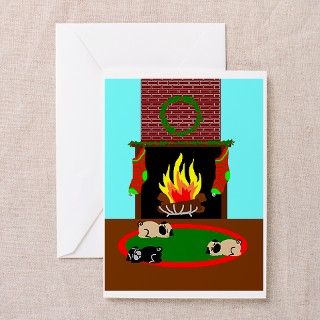 Cozy Christmas Greeting Cards (Pk of 10) by rainbowpugs