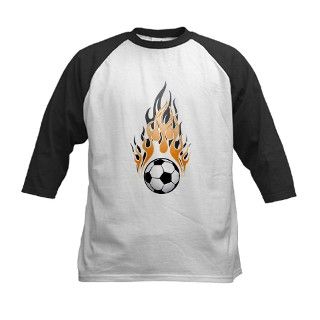 soccer ball with flame Tee by dpbsports