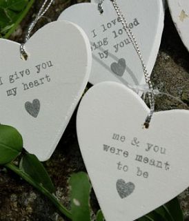 wedding sentiment hearts by boxwood