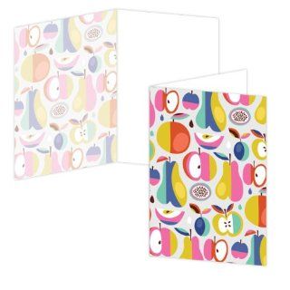 ECOeverywhere Rainbow Fruit Boxed Card Set, 12 Cards and Envelopes, 4 x 6 Inches, Multicolored (bc12235)  Blank Postcards 