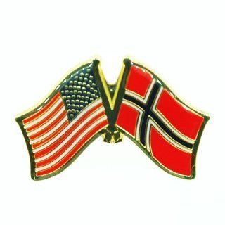 USA & Norway Flag Pin 