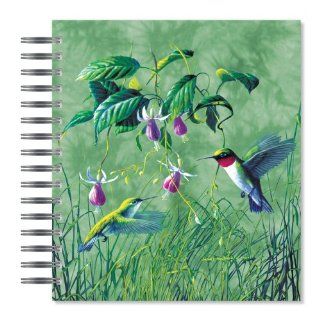 ECOeverywhere Hummingbirds and Fuchsia Picture Photo Album, 18 Pages, Holds 72 Photos, 7.75 x 8.75 Inches, Multicolored (PA63026)  Wirebound Notebooks 