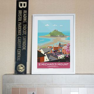st.michael's mount cornwall print by andy tuohy design