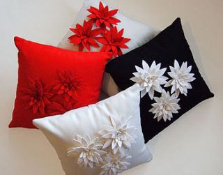 felt flower lily cushion by isolyn