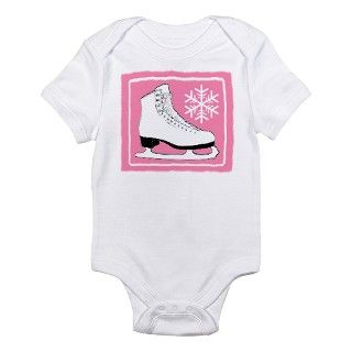 Pink Ice Skate Infant Bodysuit by iceskate