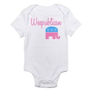 Weepublican (Pink) Infant Bodysuit by lushlaundry