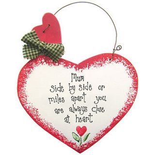 mothers day personalised sign by country heart