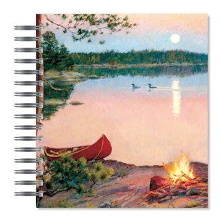 ECOeverywhere Moonrise in Canoe Country Picture Photo Album, 18 Pages, Holds 72 Photos, 7.75 x 8.75 Inches, Multicolored (PA11213)  Wirebound Notebooks 