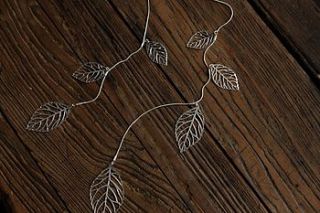 leaf lariat necklace by lavender room