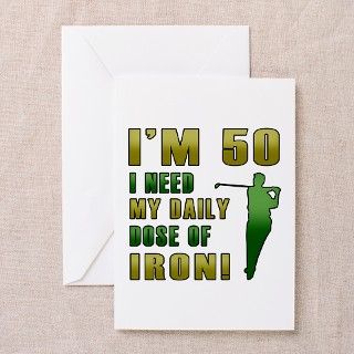 50th Birthday Golf Humor Greeting Cards (Pk of 10) by birthdaybashed