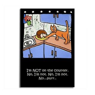 Cat on Counter Rectangle Magnet by blessingart