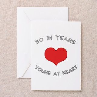 50 Young At Heart Birthday Greeting Cards (Pk of 1 by thebirthdayhill