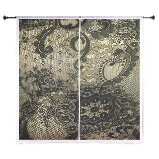 Black Sexy Vintage Lace 60 Curtains by whiteysblackcurtainshop