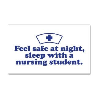 Funny Nursing Student Rectangle Decal by snapetees