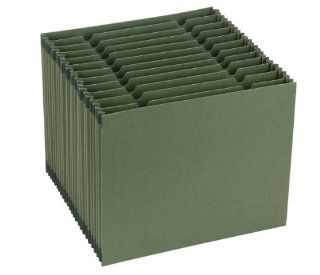 Smead 100% Recycled Expanding File with Double Capacity Pockets   12 Pocket, 12 x 10 Inches, Evergreen (70762)  Expanding Wallets 