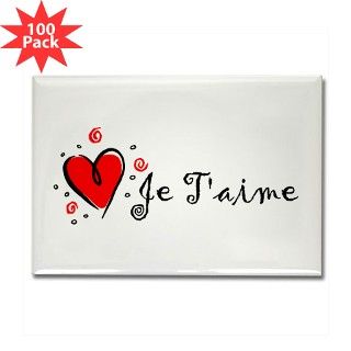 I Love You [French] Rectangle Magnet (100 pack) by yesitspersonal