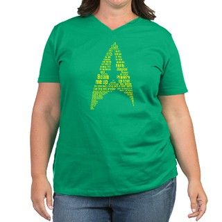 Star Trek Quotes (Insignia) Womens +Size V Neck by SF_TV_Quotes