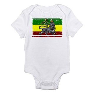 Grunge Rastafarian Flag Infant Bodysuit by afro_caribbean