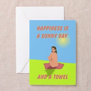 Happy Sun Towel   Birthday Card by momentpoint