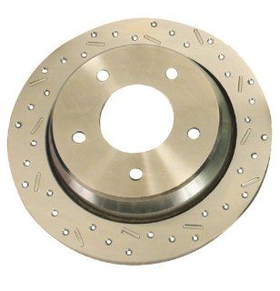 SSBC 23462AA3R Drilled Slotted Plated Front Passenger Side Rotor for 2004 06 Ram 1500 except SRT 10 Model Automotive