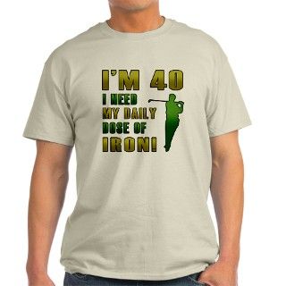 40th Birthday Golf Humor T Shirt by birthdaybashed