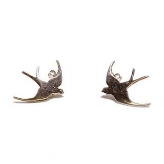 sterling silver swallow earrings by eve&fox