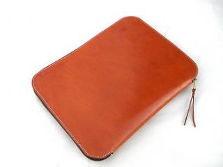 bridle leather document/ laptop wallet by miller and jeeves