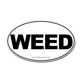 Weed Marijuana Car Oval Decal by madcapstudios
