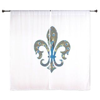 Peacock Fleur 1 Curtains by cajundesign