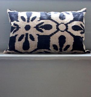 luxurious silk and velvet cushion by the forest & co