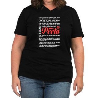Team Peeta CF Quotes [w] Womens Plus Size V Neck by nskiny