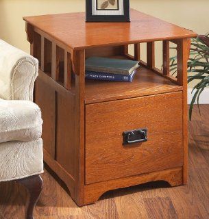 Mission   style End Table / File Cabinet  
