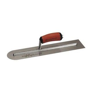 MARSHALLTOWN The Premier Line MXS66RED 16 Inch by 4 Inch Rounded End Finishing Trowel with Curved DuraSoftHandle   Hand Trowels  