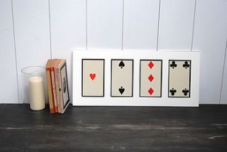 vintage 1950's oversized playing cards by the poster collective