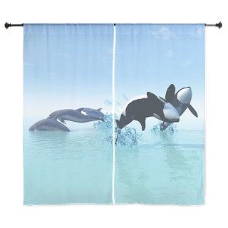 Dolphins and Orcas 60 Curtains by designcadeautje