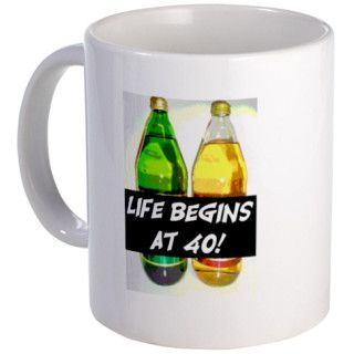 LIFE BEGINS AT 40 #3 Mug by rockgenius