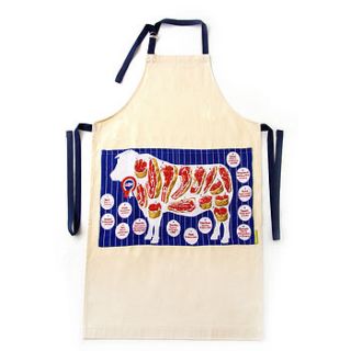 british upcycled vintage cow apron by hunted and stuffed