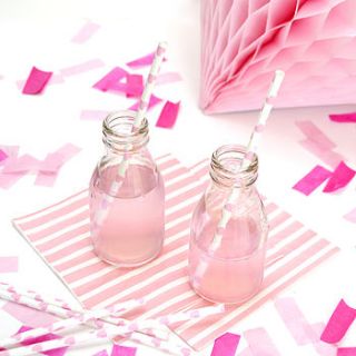 valentine's milk bottle set for two by peach blossom