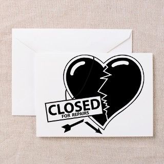 Closed For Repairs Heart Greeting Card by thebiggulp