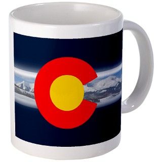 Colorado Rockies Flag Mug by lindasartwork